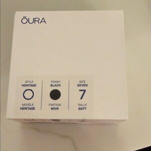 Oura Heritage Ring - Sleek Black size 7